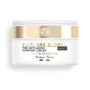 Yves Anti Aging Night Cream – Anti Age Global Comfort Moisturizer Face Cream for Dry Skin – Night Time Face Moisturizer for Women w/ Bud Nectar – Natural Night Face Moisturizer for Dry Skin (1.7 oz)