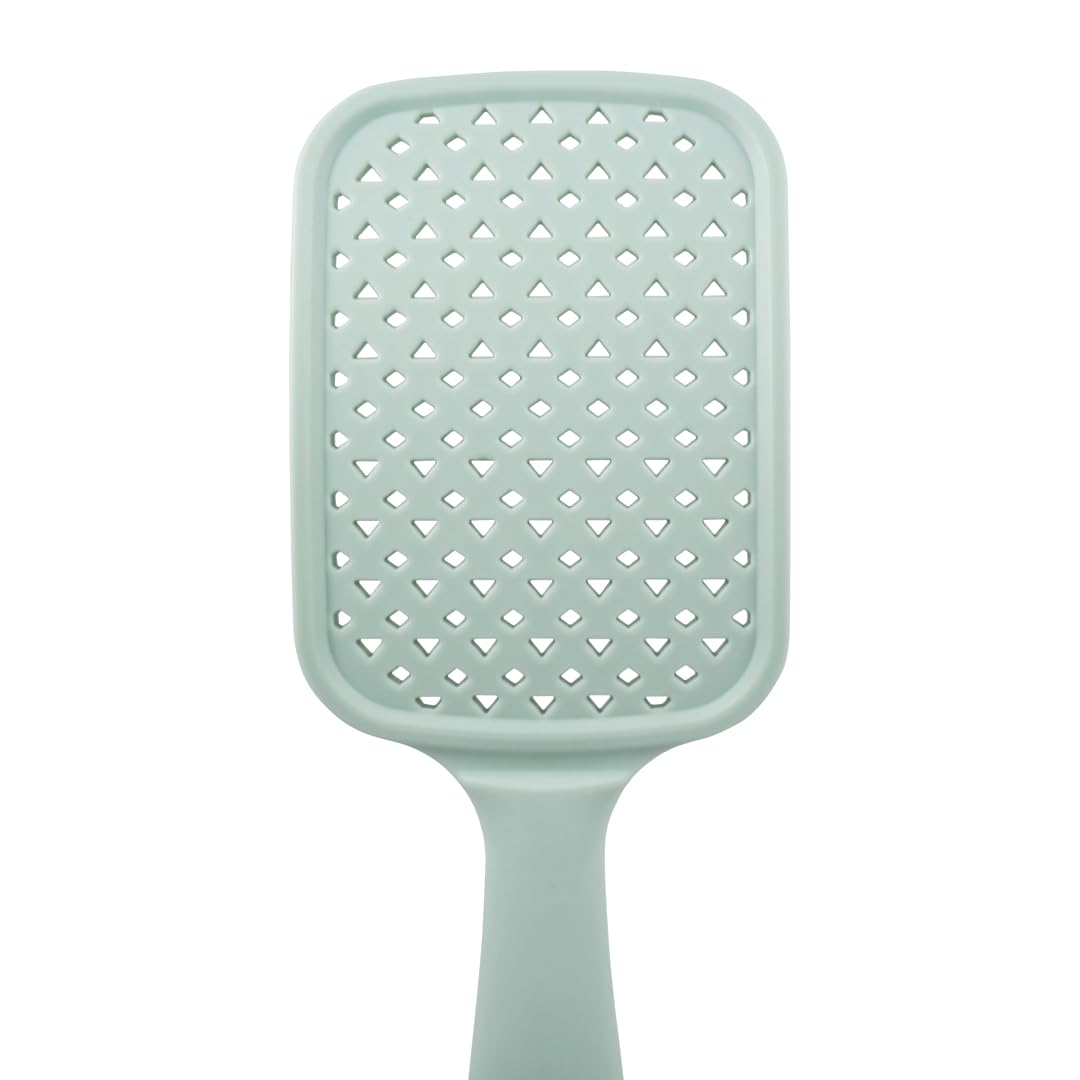 Cricket Hapi De-Knot Delight Detangler Brush Large - Featuring 154 Ultra-Soft Bristles, Flexible and Gentle Design, Fixed Bristles for Even Detangling, and an Ergonomic Wide Brush Head - Light Green - Image 7