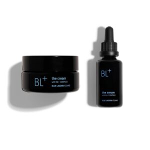 Blue Lagoon Skincare Luxury Anti-Aging Bundle – BL + The Serum Anti-Aging Facial Treatment – Cream Whipped Facial Moisturizer – Icelandic Skincare – 30ml & 50ml