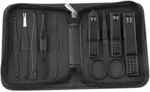 Nail Clipper Set Nail Clippers and Tools Set with Luxury Travel Case, Professional Nail Kit for Personal Care, Pedicure Set, Gift for Men, Women, Family, Friends, 9 Pieces for male and female nails sc