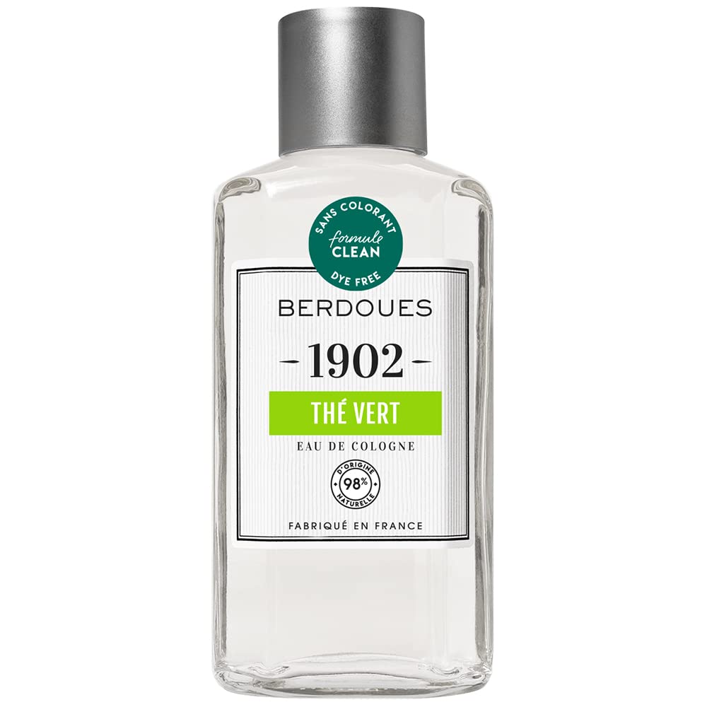 1902 Green Tea Eau de Cologne | Floral Citrus, Long Lasting Scent Made in France | Spray Fragrance for Men and Women with Lime, Green Tea & Musk | Luxury Unisex Perfume with Premium Quality I