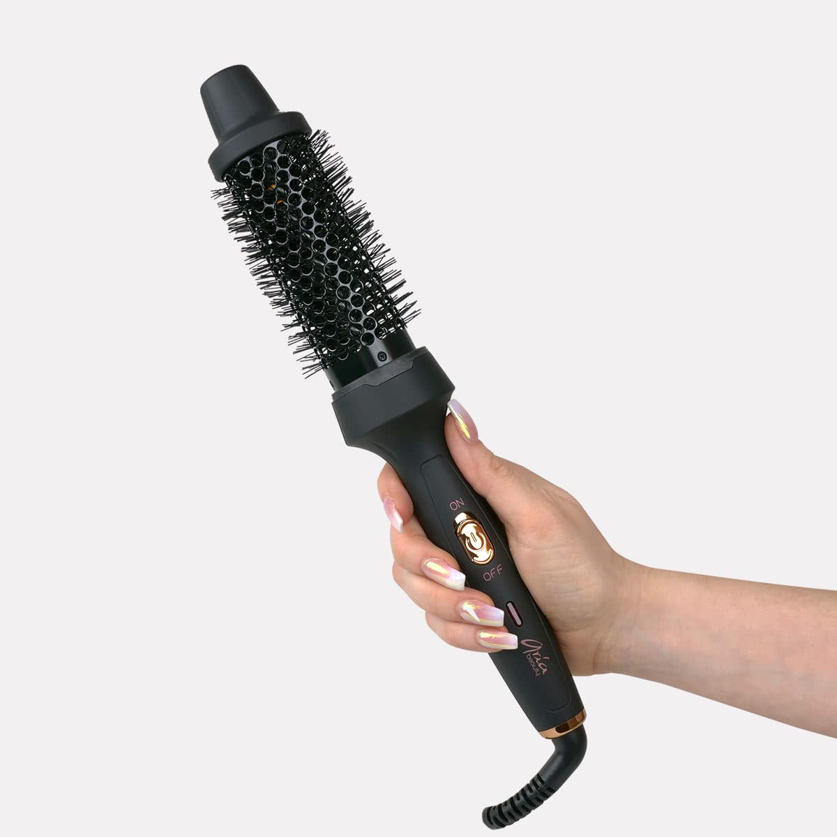 Aria Beauty HairGoals Hot Styling Brush - Hair Dryer and Blow Dryer with Round Brush Adds Volume - Achieves Perfect Blowout Effect - Black - 1 pc - Image 8