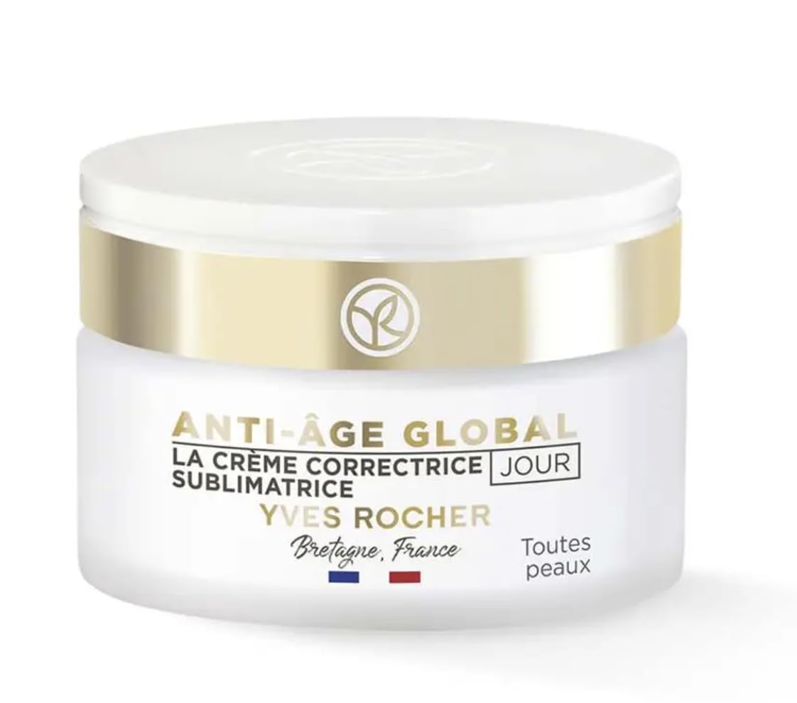 Yves Rocher Anti-Age Global Activator Hydrating Moisturiszing Face Lotion and Anti Age Day Cream Set of 2-122ml / 4.1 flOz and 50 ml./1.7 fl.oz. - Image 5