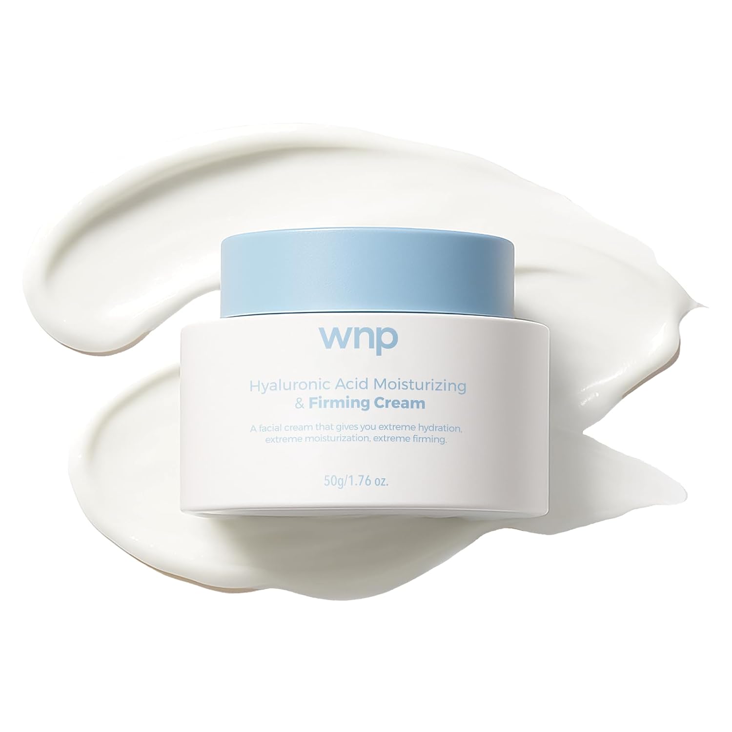 WNP Hyaluronic Acid Moisturizing & Firming Cream -4D Hyaluronic Acid, Aloe Vera,Peptides,Collagen,Ceramides Anti-Aging Face Moisturizer Vegan SkinCare for Fine Lines,Wrinkles Dry Sensitive Skin