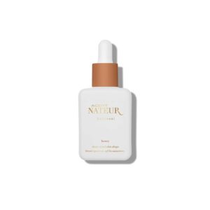 Agent Nateur – holi (sun) SPF 50 Dewy Tinted Skin Drops | Lightweight, Hydrating, Smooths Fine Lines & Wrinkles | Luxury, Non-Toxic Clean Skincare, Reef Friendly (Honey, 1 oz)