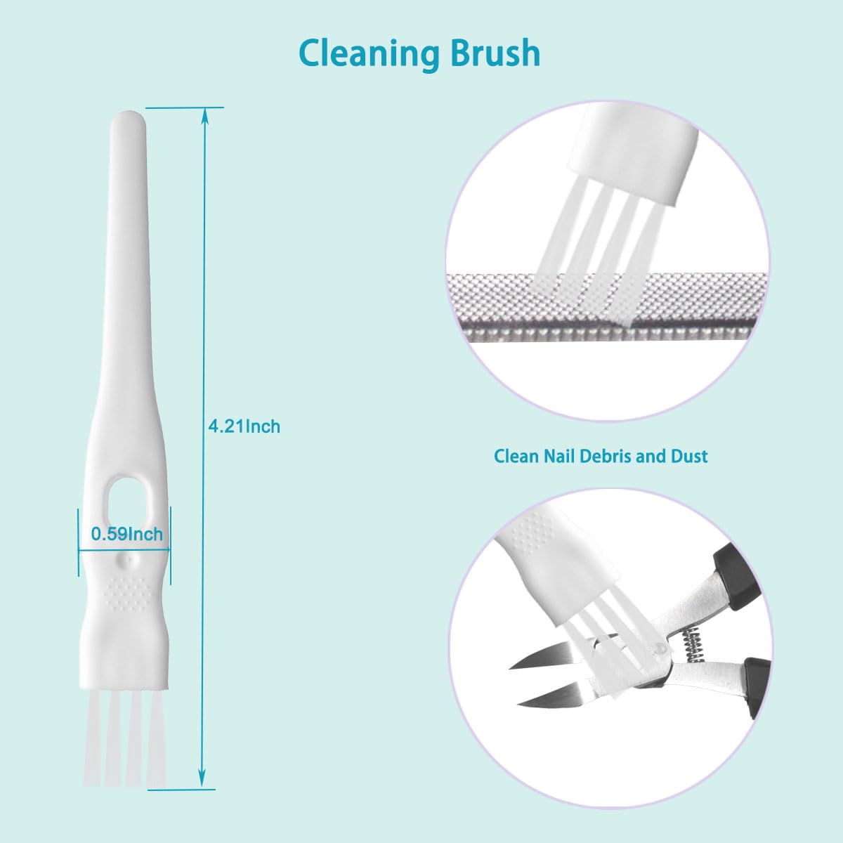 8PCS Toe Nail Clippers for Ingrown or Thick Toenails, Professional Fingernail Remover Trimmer Pedicure Tool Set, Premium Stainless Steel Nail Cuticle Pusher Ingrown Toenail File and Lifter for Seniors - Image 9