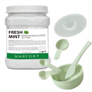 Jelly Mask for Facials Peel-Off Powder Hydrojelly Mask Peel Off Face Masks SkinCare Combination with Professional Skincare Spa Moisturizing & Hydrating 23 Fl Oz (Fresh Mint)