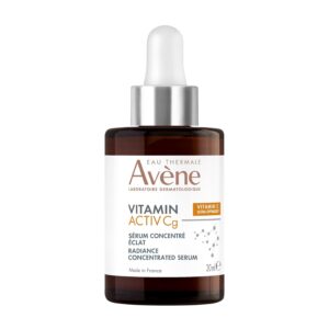 Avène Vitamin Activ Cg Radiance Concentrated Serum, Radiance Boosting Vitamin C Serum, powered by Vitamin Cg + Niacinamide + Bakuchiol, Visbily Reduce Wrinkles, Dark Spots & Fine Lines, 1 FL Oz
