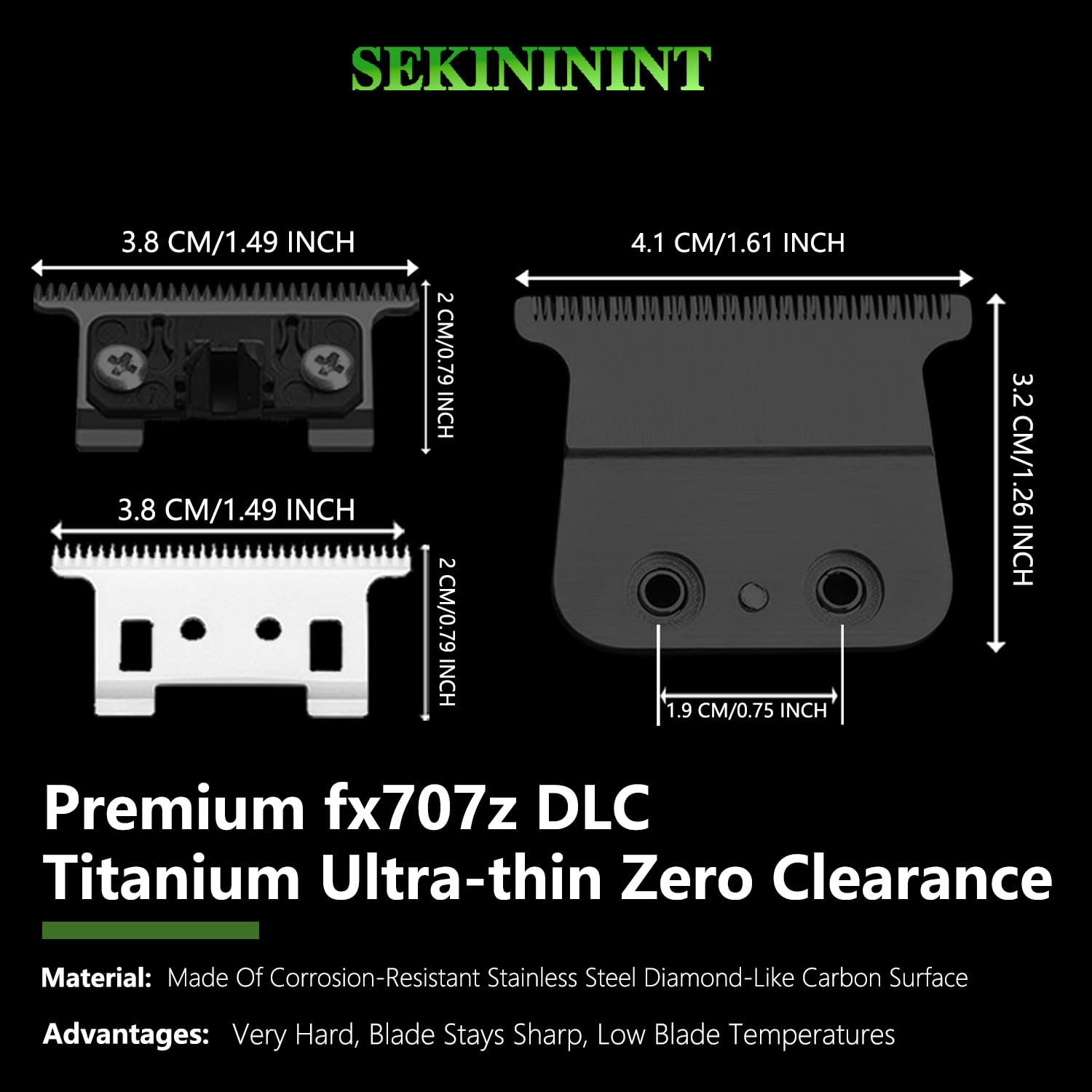 FX707 Premium Replacement Trimmer Blade Compatible with BaByliss PRO FX787, FX726, LoPROFX, and Barberology Trimmers (Black) - Image 3