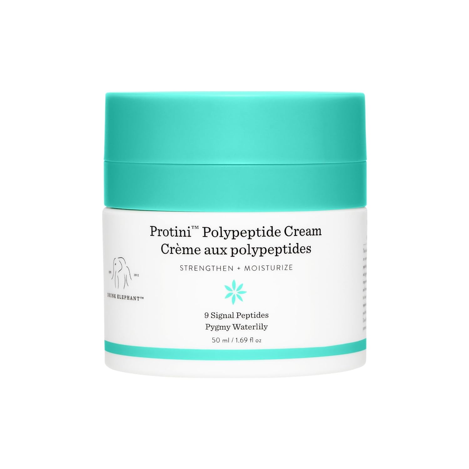 Drunk Elephant Protini Polypeptide Cream - 50 ml/1.69 fl oz - Firming Moisturizer - Clean Clinical Skincare - Cruelty-Free - Dermatologist-Tested - Includes B-Goldi Deluxe Sample (3 ml/ .10 fl oz)