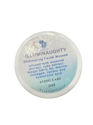 Diva Stuff Illuminaughty Shimmering Facial Mousse With Diamond and Ruby Extracts, A Luxury Facial That is Light and Fluffy and Leaves a Slight Shimmer Behind, 2 ounce jar