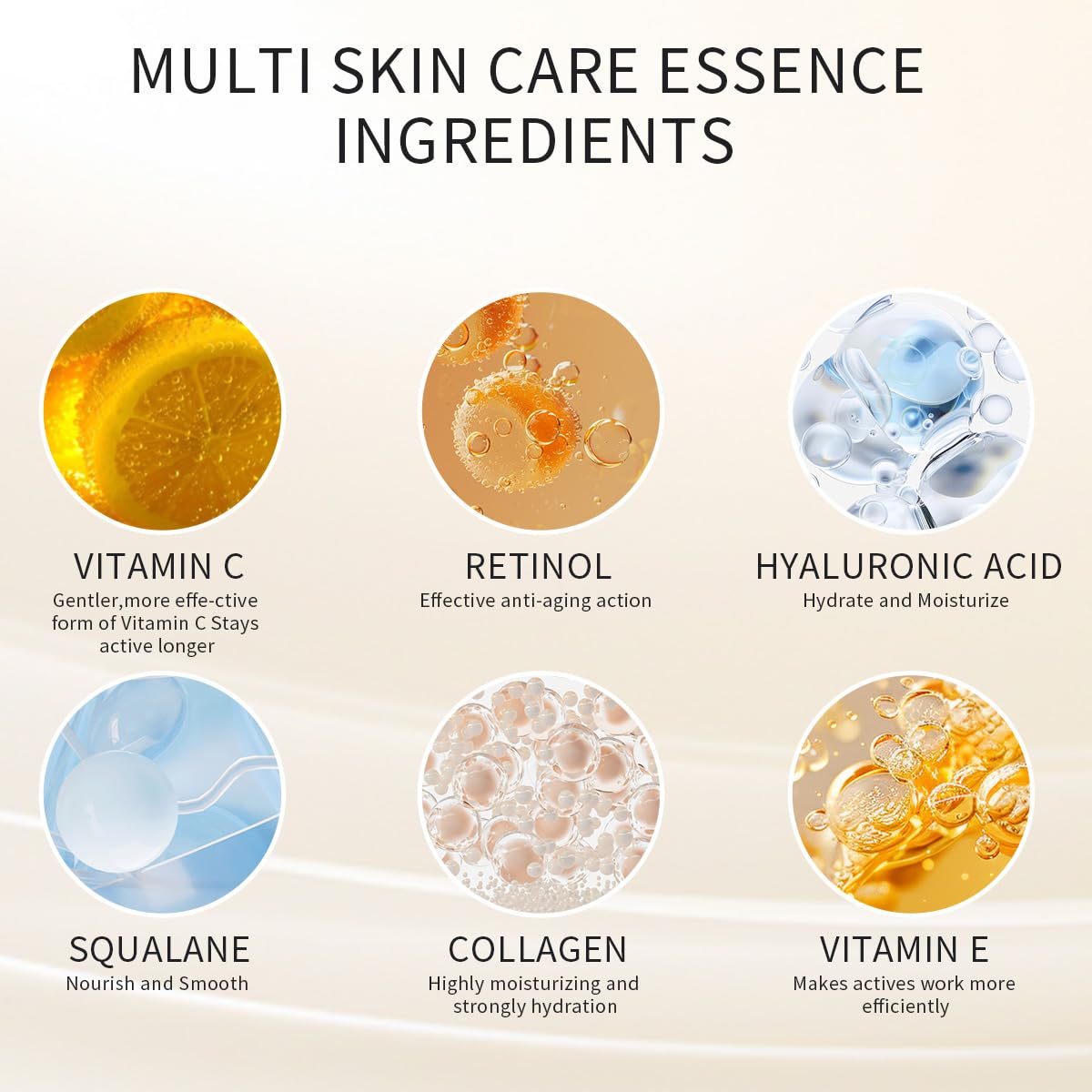 Pro-Retinol Serum For Face Anti-Aging Wrinkle 48 Capsules, Vitamin C,Vitamin A & Vitamin E Collagen Night Serum Oil For Women,Reduces Fine Lines, Smooths, Hydrates & Firms Skin, Travel-Friendly - Image 8