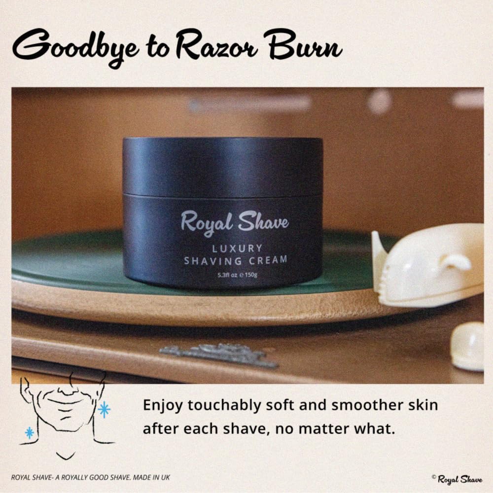 Luxury Shaving Cream for Men by Royal Shave, Rich, Soothing, Moisturizing, Hydrating & Nourishing Cream for Smooth, Close Shave (Made in UK) Sweet Tobacco - Image 5
