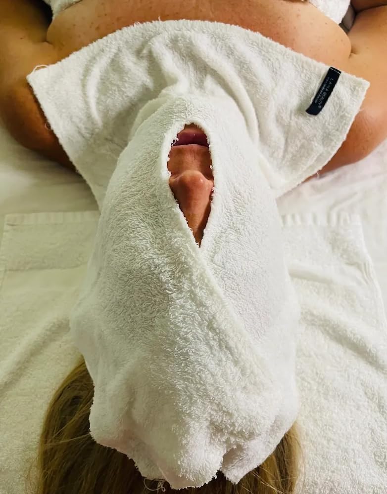 LANA BEAUTY Esthetician Cotton Terry Cloth Split Facial Towels. Massage Towels. New and Improved.