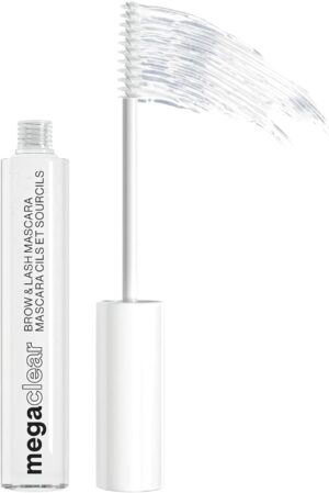 wet n wild Mega Clear Brow & Lash Mascara – Sculpts Brows, Defines Lashes, Conditioning with Soy Protein & ProVitamin B5, Primer & Top Coat, Cruelty-Free & Vegan – Clear