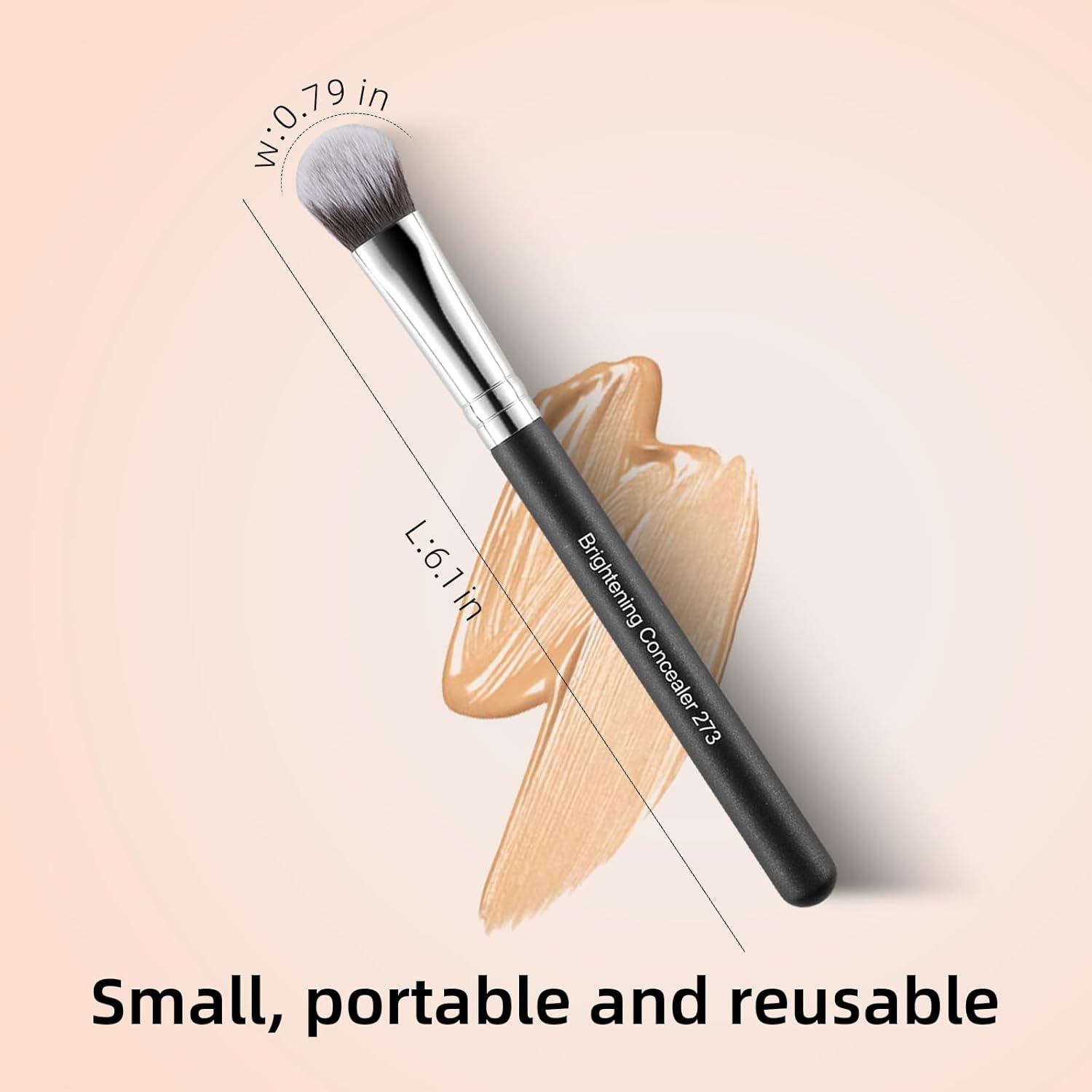 Concealer Brush Under Eye Kitten Paw Makeup Brush Soft Synthetic Bristles for Liquid Cream Powder Eye Concealer Eyeshadow Blending Covers Blemishes Imperfections & Dark Circles Face Brush 273 - Image 5