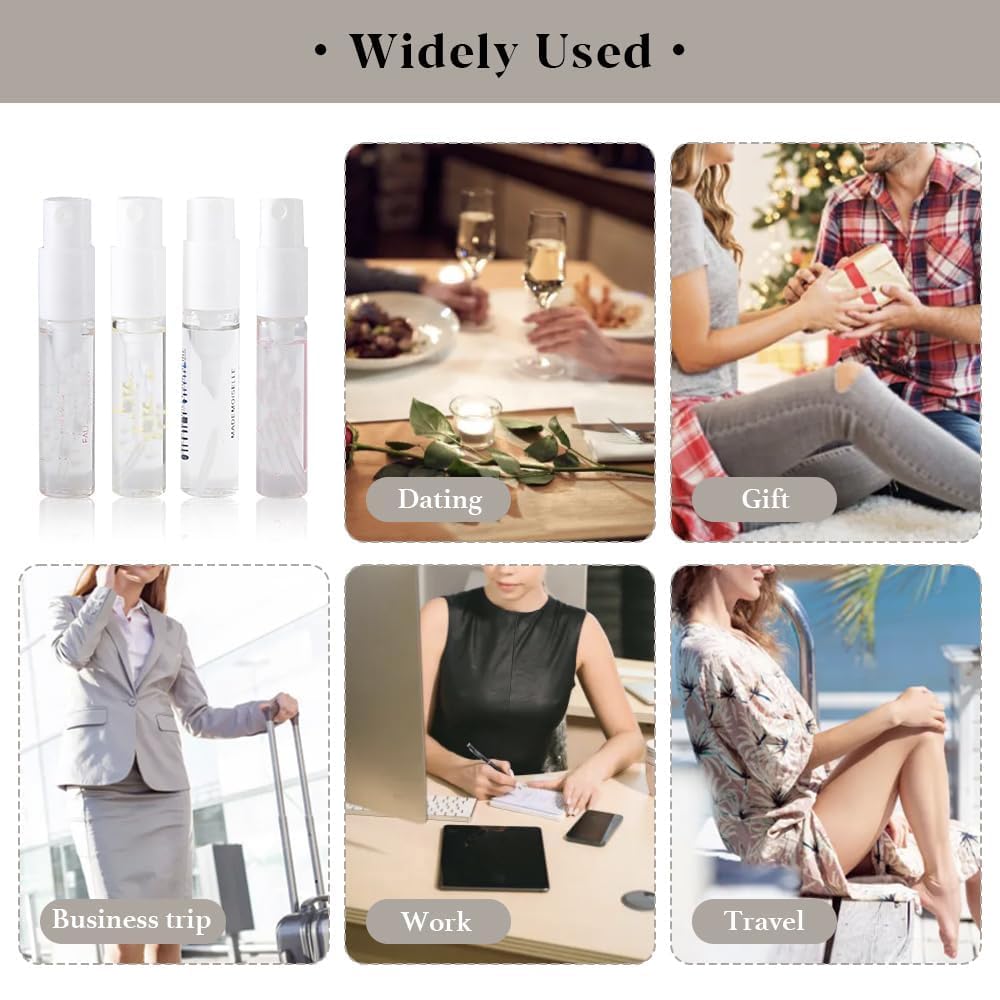 48 Piece Designer Fragrance Samples,Men's Women's Designer Fragrance Sampler Collection, Luxury High-End Perfume Vials for Men's Women, Mini Perfume Samples Gift - Image 4