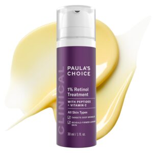 Paula’s Choice CLINICAL 1% Retinol Treatment with Peptides, Vitamin C & Licorice Extract, Firming Cream for Face, Anti-Aging & Wrinkles, Fragrance Free