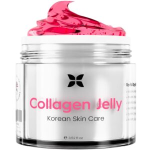REVO Collagen Jelly 100ml– Korean Anti-Aging Plumping Formula with Hydrolyzed Collagen, Niacinamide, Hyaluronic Acid & Vitamin C – Skincare for Glass Glow Skin, Wrinkle Repair & Even Tone