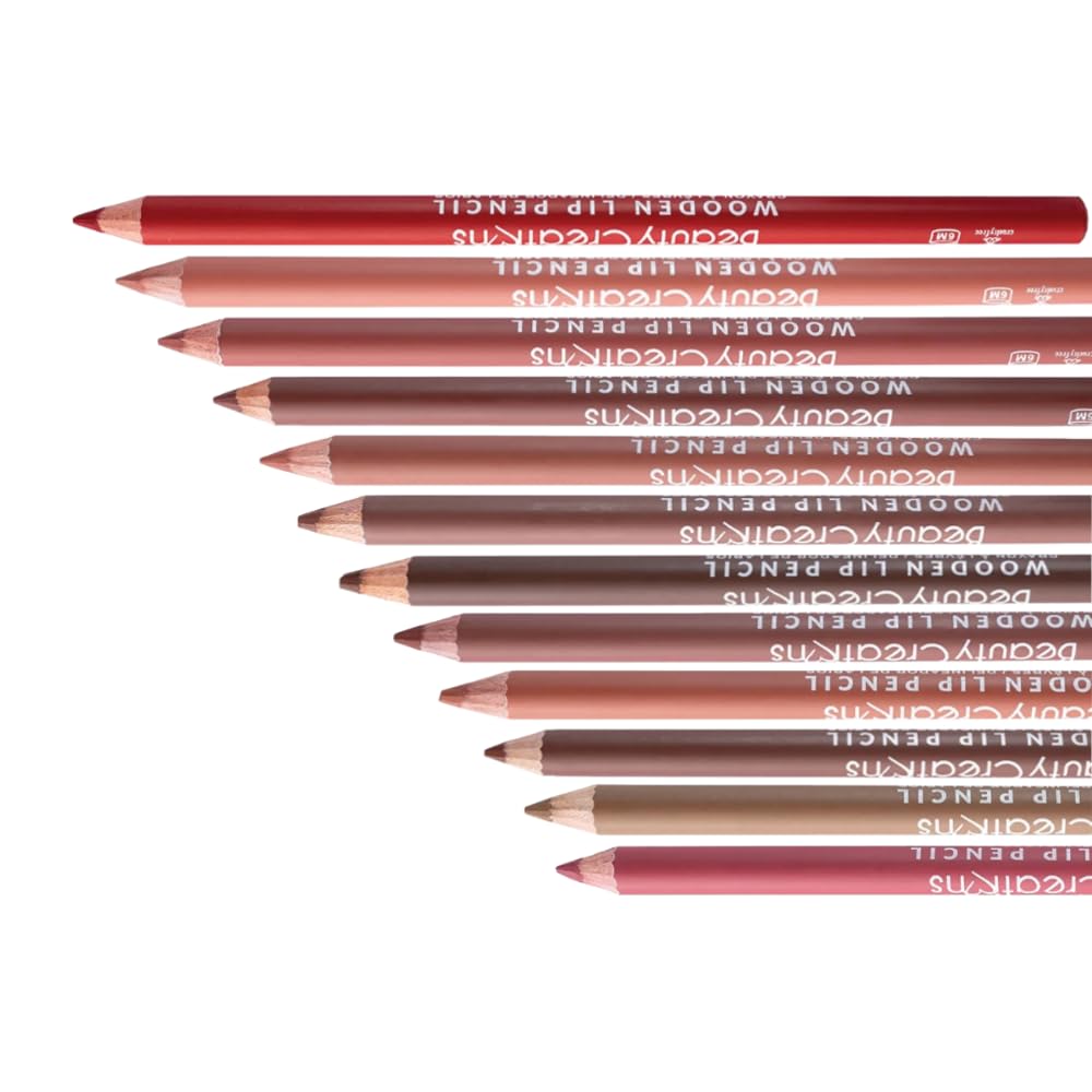 12 Colors Wooden Lip Liner Pencil Set, High Pigmented Soft Matte, Long Wearing, Deep and Rich in Color, Smudge Resistant - Image 3