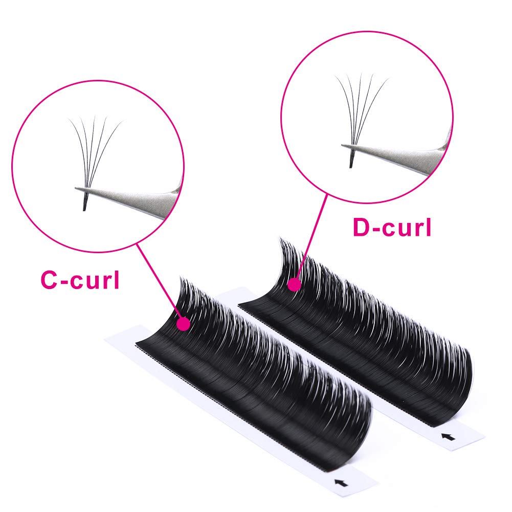 Volume Lash Extensions 0.05 0.07 Self Fanning Eyelash Extensions C D DD Curl 5D 7D Easy Fanning Volume Lashes 8D 10D 8-20mm Length (0.05-C, 11mm) - Image 5