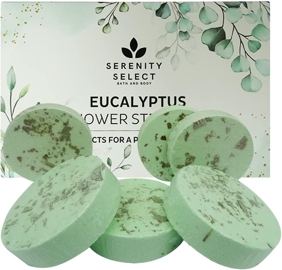 Eucalyptus Shower Steamers Organic Aromatherapy Shower Bombs with Essential Oil 6 Shower Vapor Tablets for Relaxation and Personal Care. Great Stocking Stuffer for Christmas Hanukkah - Image 3