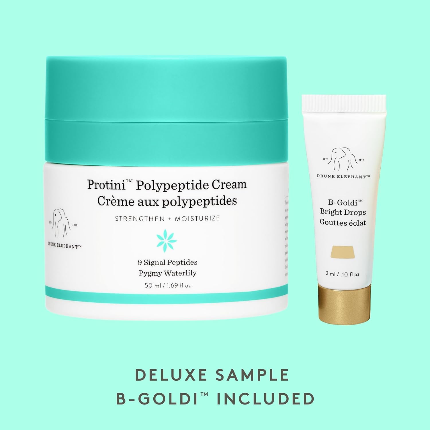 Drunk Elephant Protini Polypeptide Cream - 50 ml/1.69 fl oz - Firming Moisturizer - Clean Clinical Skincare - Cruelty-Free - Dermatologist-Tested - Includes B-Goldi Deluxe Sample (3 ml/ .10 fl oz) - Image 7
