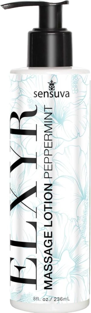 ELXYR Massage Lotion | Peppermint | Nourishes & Soothes Skin, Luxury Lotion for Women & Men | 8 fl.oz