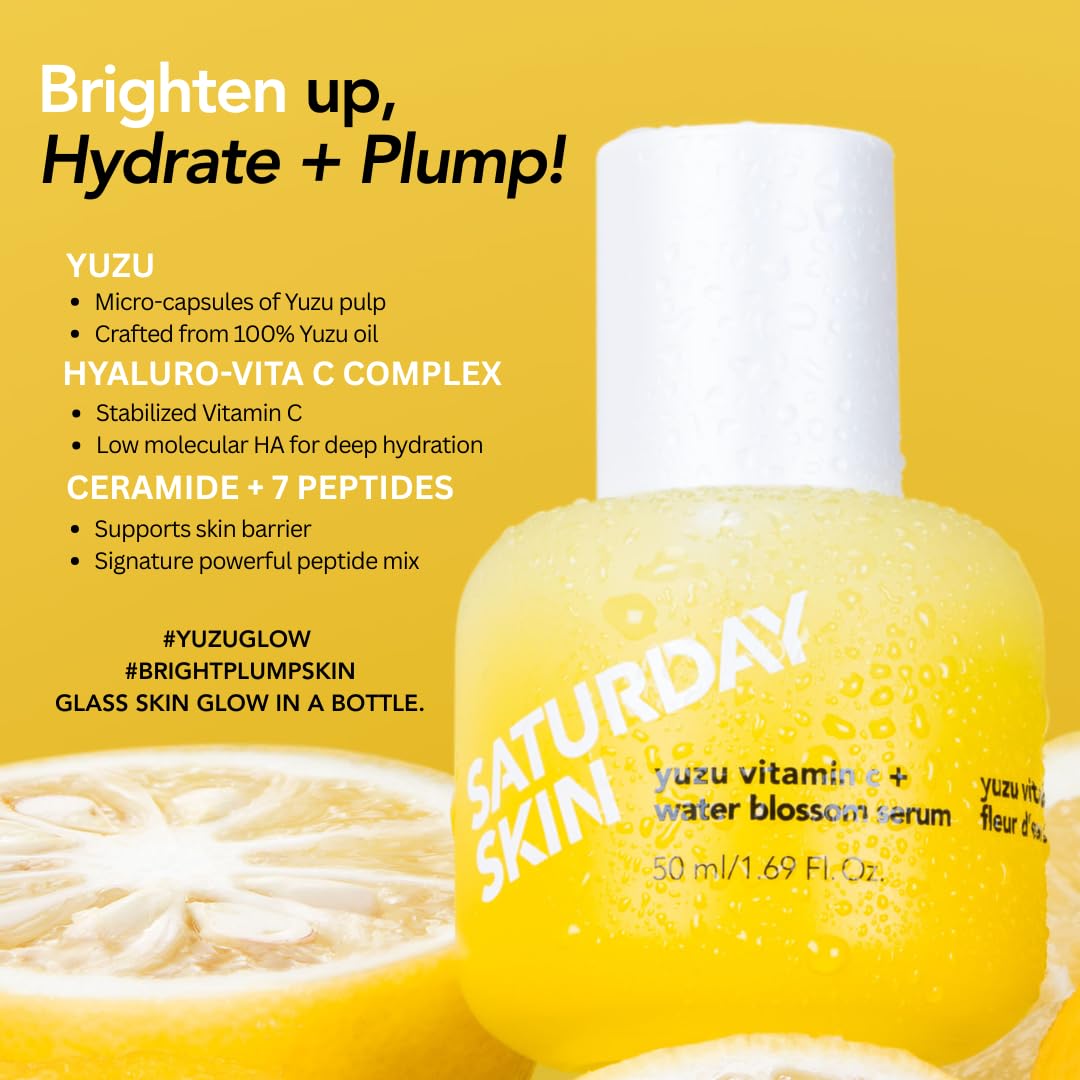 Vitamin C Serum For Face From Yuzu - Brightening Formula With Hyaluronic Acid 7 Peptide Mix And Niacinamide, Deeply Hydrate, Improve Uneven Skin Texture, Vegan, Korean Skin Care (50 ml) - Image 2