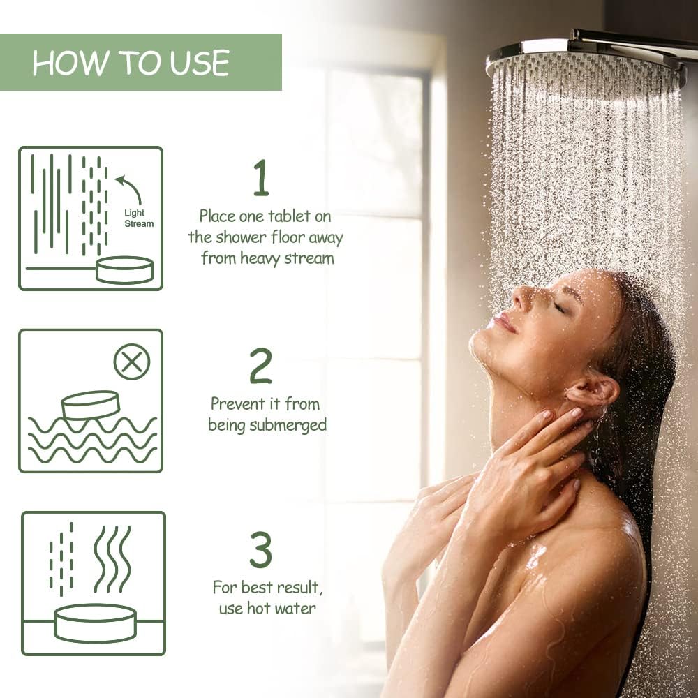 Eucalyptus Shower Steamers Organic Aromatherapy Shower Bombs with Essential Oil 6 Shower Vapor Tablets for Relaxation and Personal Care. Great Stocking Stuffer for Christmas Hanukkah - Image 6