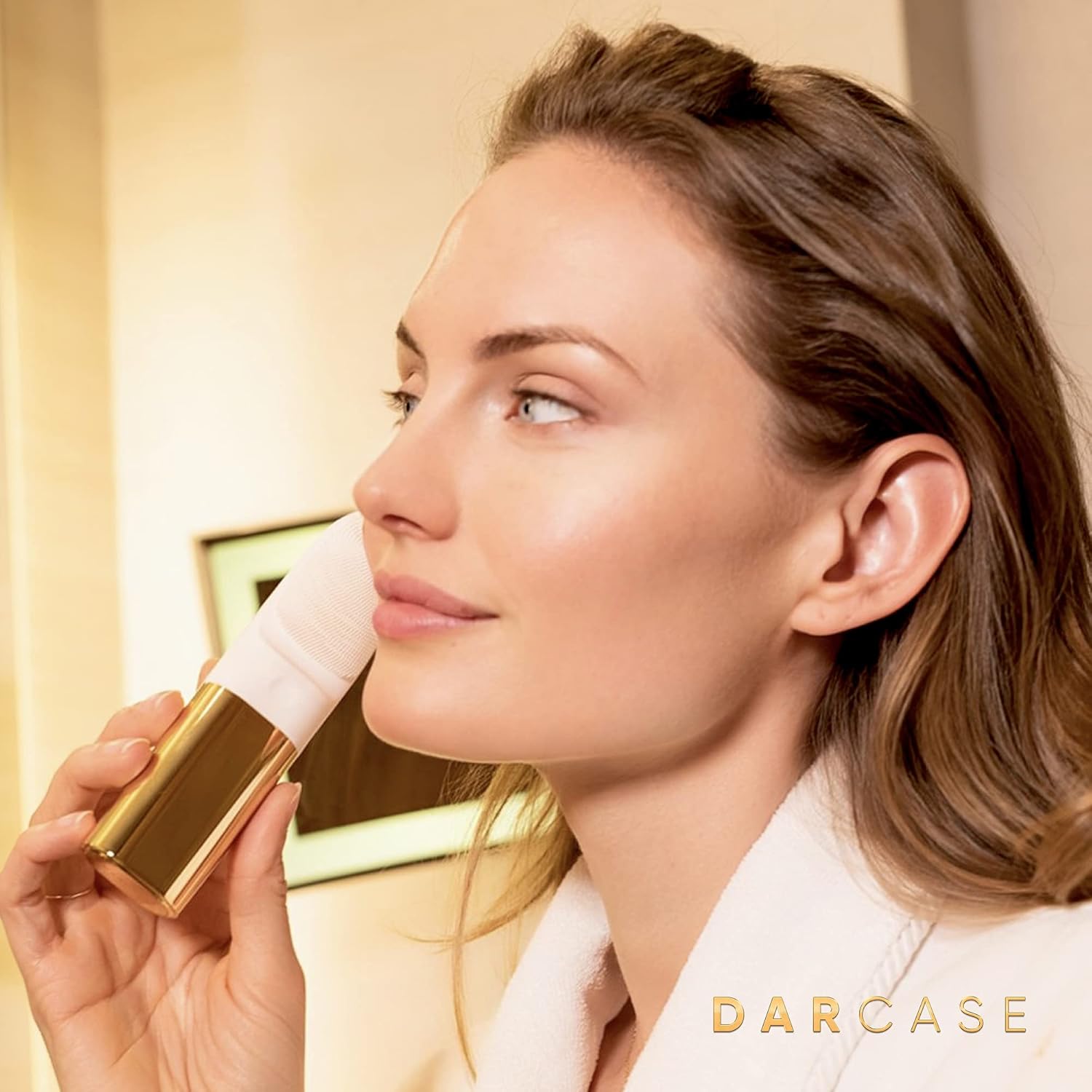 DARCASE CRISTÁL – A Luxury Facial Cleansing Brush. Dual Function - Deep Cleansing with Silicone Bristles & Heated Eye Massage - Image 7