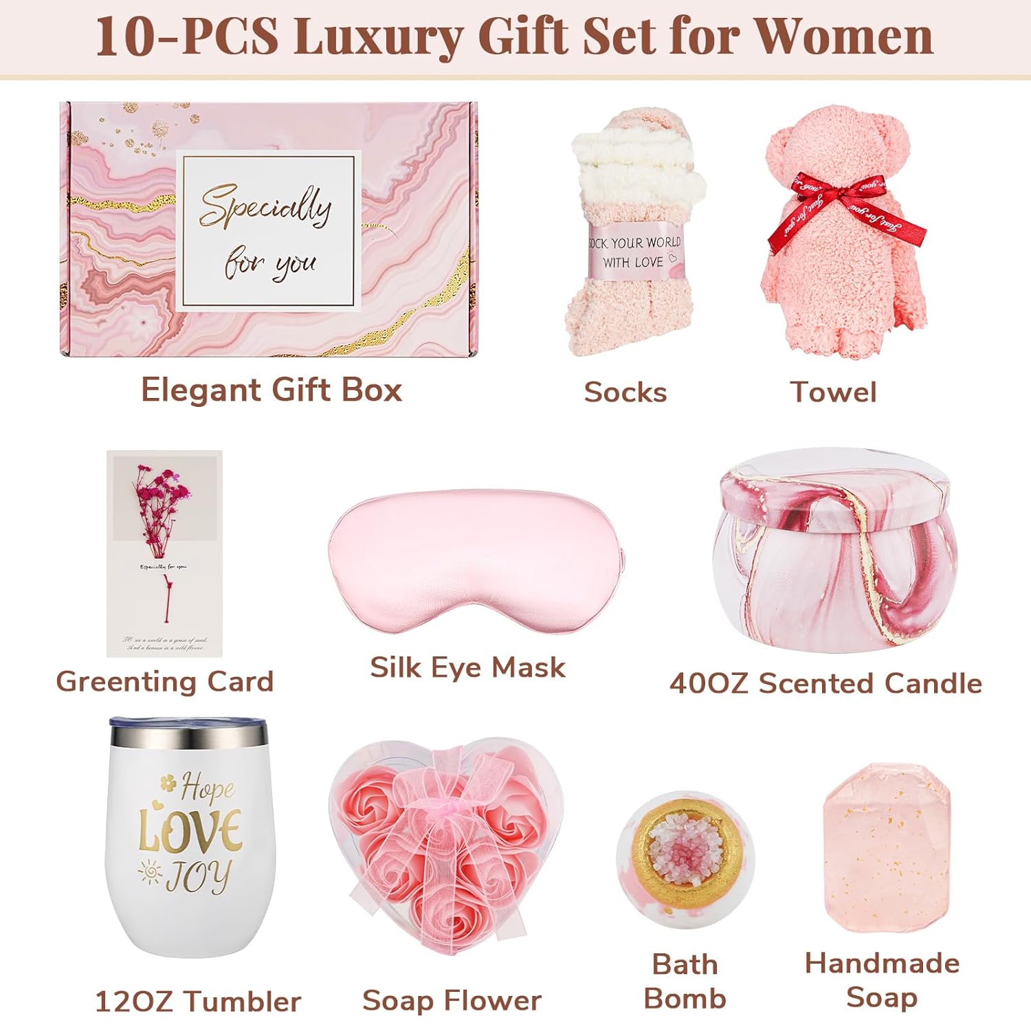 Birthday Gifts for Women - Unique Self-Care Gift Baskets for Mom, Sister, Friend, Coworker & Bestie | Thoughtful Care Package, Friendship Gifts for Her, Wife, Grandma (Mothers Day Gifts) - Image 3