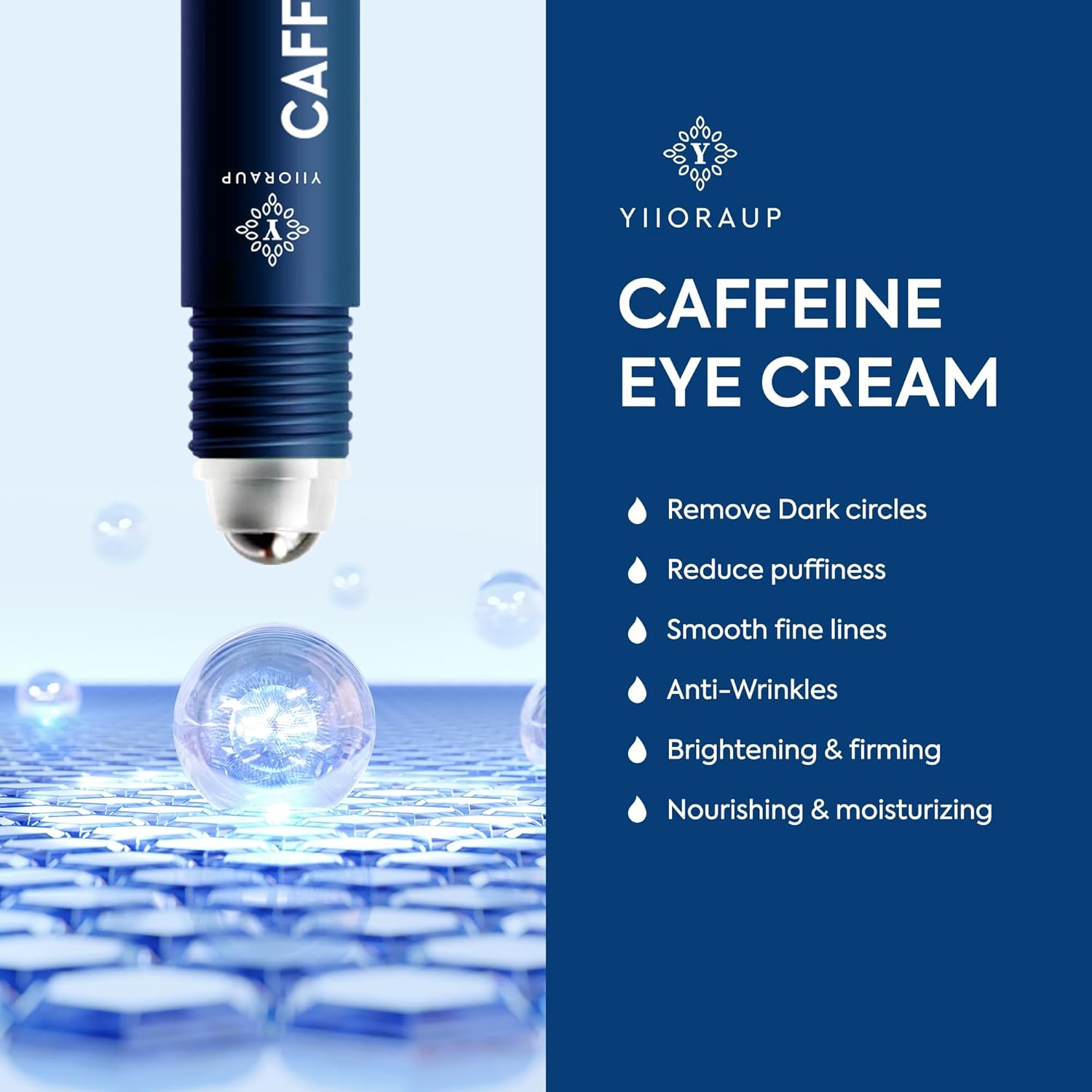 Eye Roller for Bags for Men: Men’s Caffeine Under Eye Cream for Puffy Eyes and Dark Circles Treatment – Cooling Stick Depuffer for Puffiness Reducer 0.45 fl. Oz. - Image 3