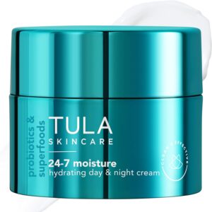 TULA Skin Care 24-7 Hydrating Day & Night Cream – Nourishing Moisturizer for Face, Maintain Skin Balance & Improve Skin Smoothness, Contains Watermelon & Apple Extract