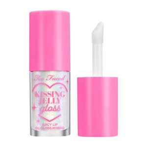 Too Faced Kissing Jelly Lip Oil Gloss | Hydrating Lip Oil + Gloss Hybrid for Instant Moisture and Shine