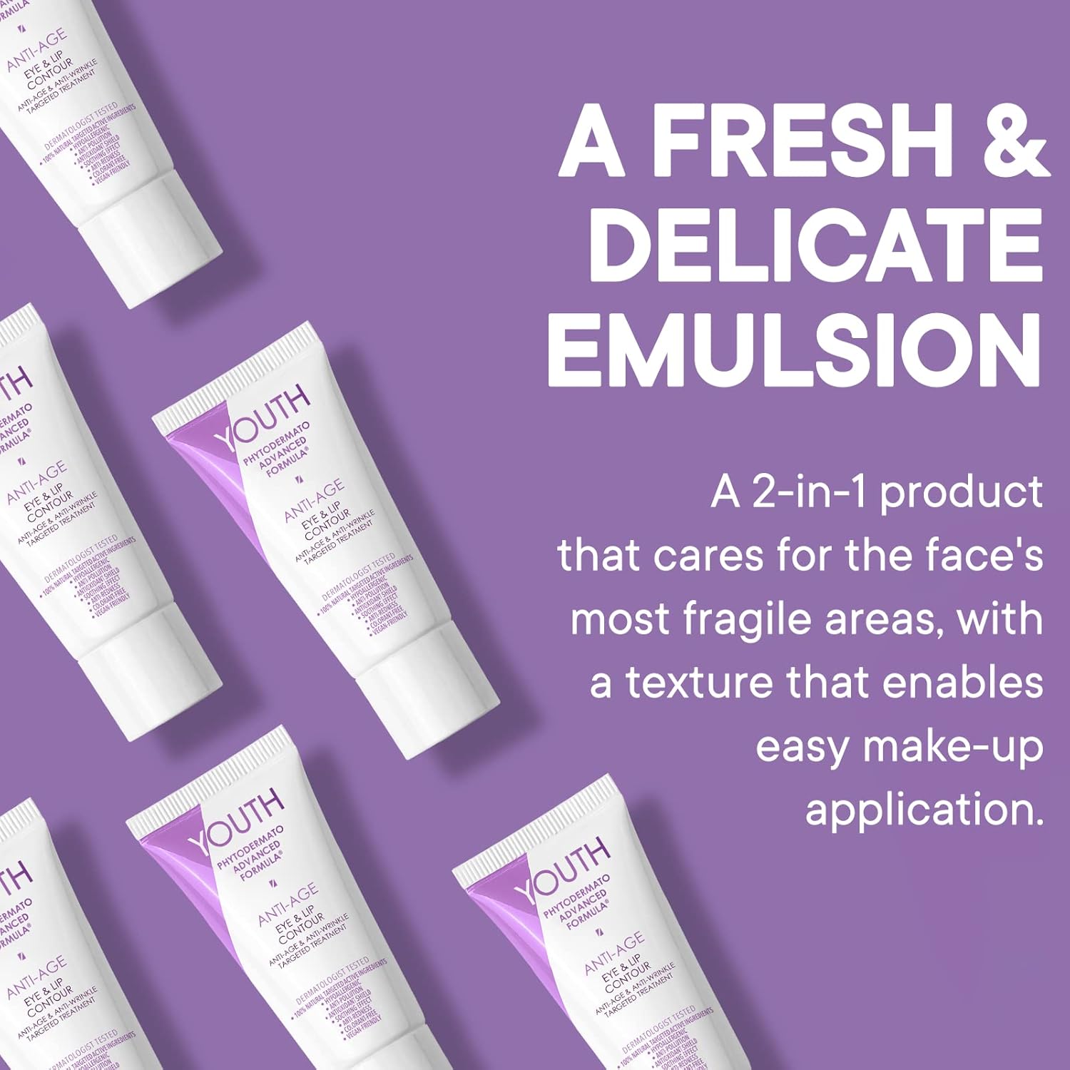 YOUTHPHYTO DERMATO ADVANCED FORMULA- Eye & Lip Contour - Targeted Anti-Age & Anti-Wrinkle Facial Cream, 0.7 Oz - Image 5