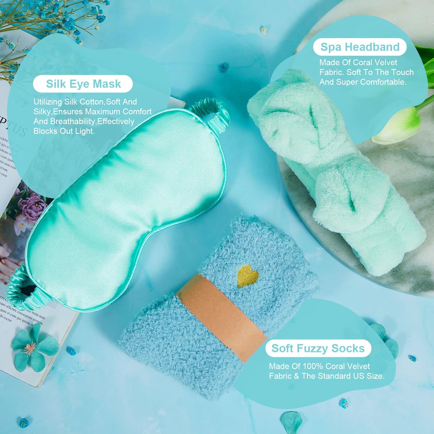 40th Birthday Gifts for Women – Luxury Spa Gift Basket with Tumbler, Candle, Bath Bombs, Socks & More – Self Care Set for Wife, Mom, Sister, Friends – 12 PCS Relaxation Gifts Box - Image 5