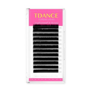 TDANCE Lash Extension Premium C CC D DD J B L Curl 0.03-0.18mm Thickness Semi Permanent Individual Eyelash Extensions Volume Lashes Extensions Professional Salon Use(CC,0.05,14mm)