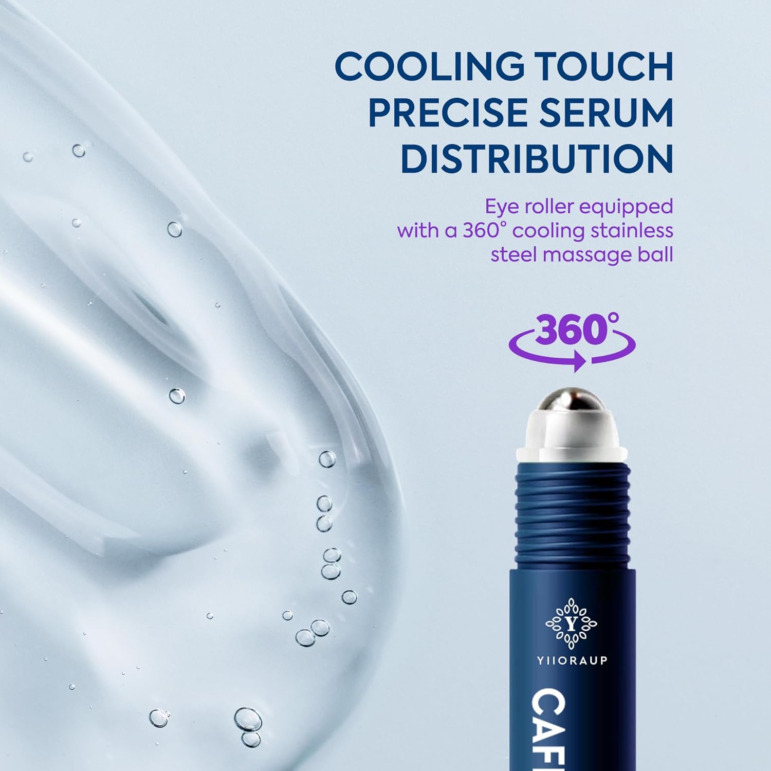 Eye Roller for Bags for Men: Men’s Caffeine Under Eye Cream for Puffy Eyes and Dark Circles Treatment – Cooling Stick Depuffer for Puffiness Reducer 0.45 fl. Oz. - Image 5