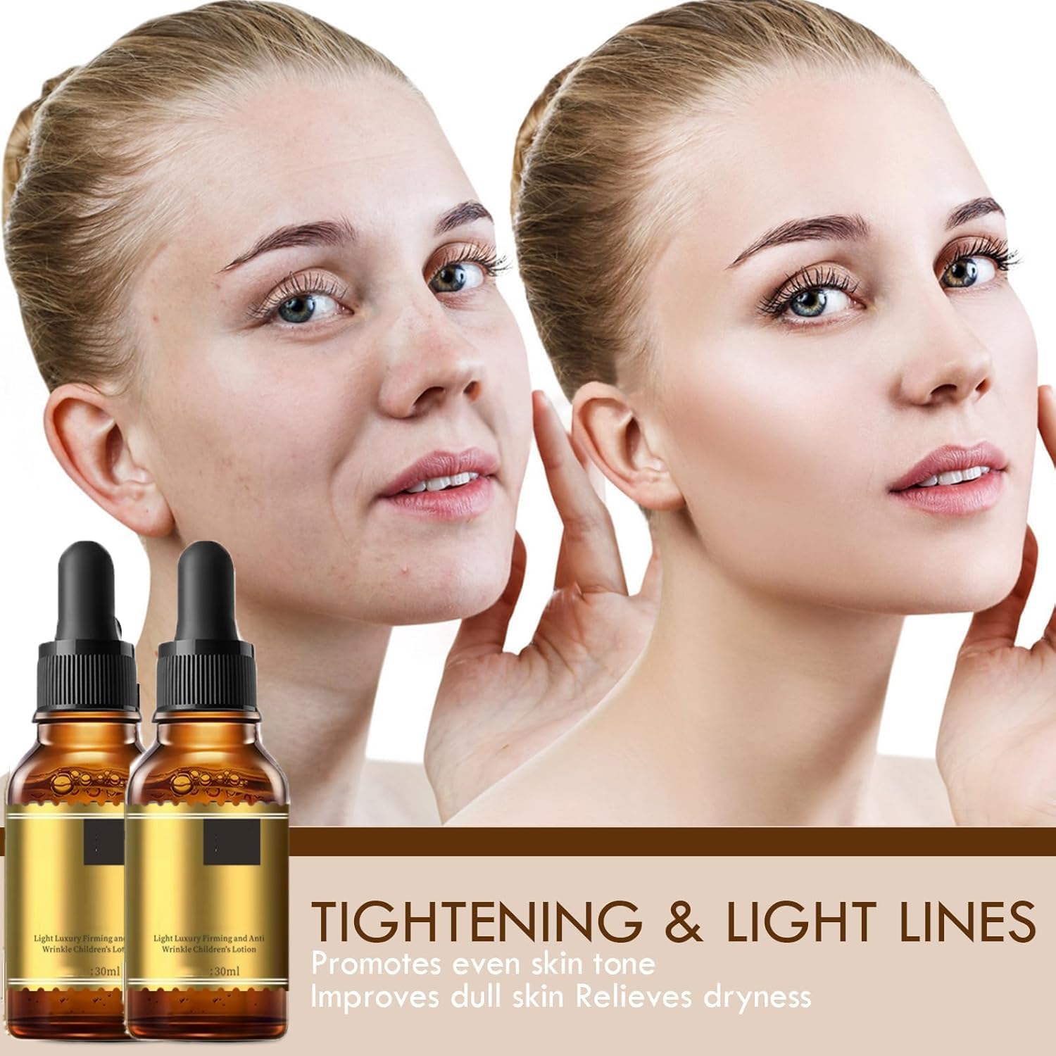 Light Luxury Firming and Anti-Wrinkle Youthful Face Serum, 30ml/1oz Anti-Wrinkle Firming Serum, Smooths Fine Lines, Deeply Moisturizes, For All Skin Types (1PCS) - Image 5