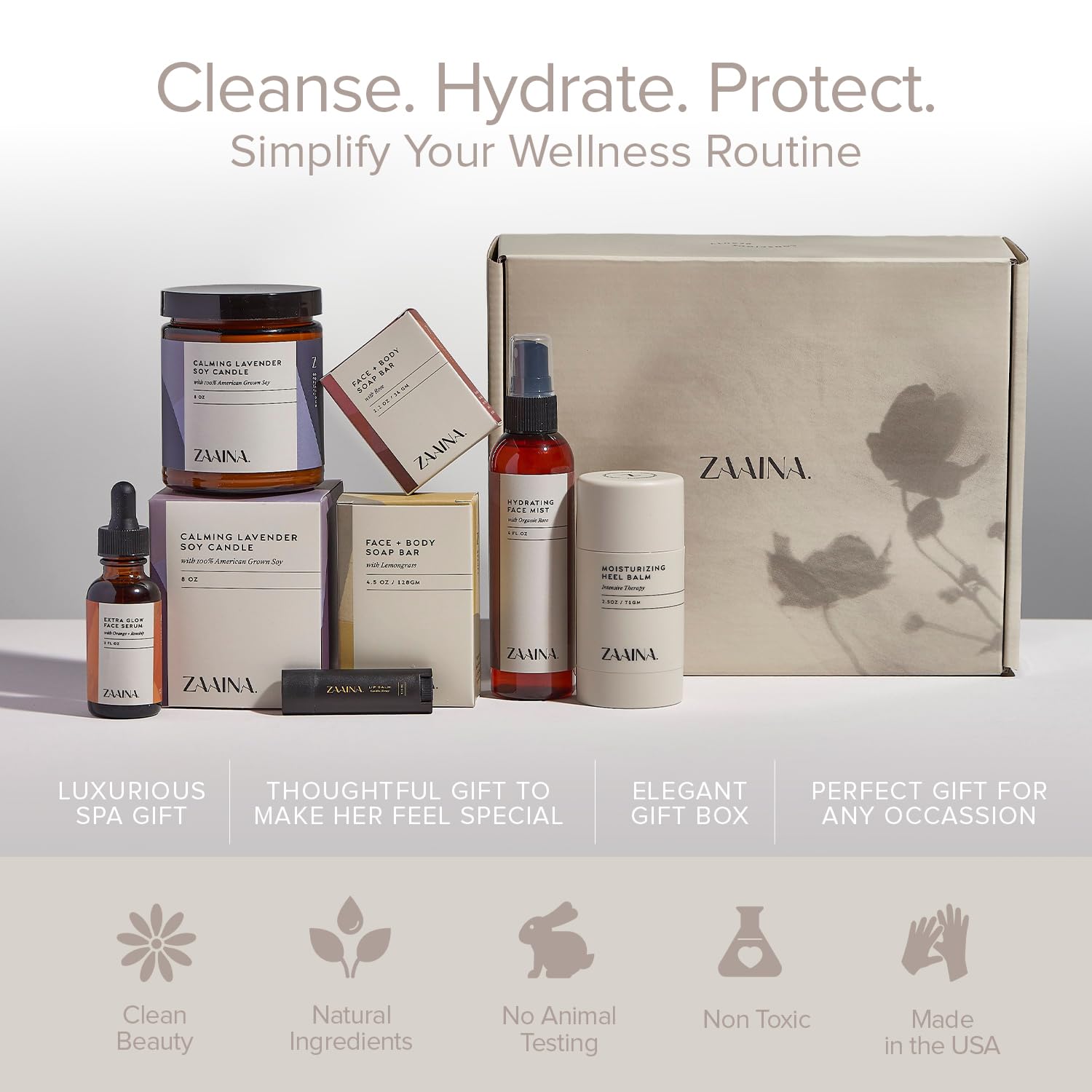 Birthday Gift Set for Women - Handmade in USA, Bath and Body Gift Set for Her, Relaxing Spa Kit Package, Self Care Gift Basket for Mom, Wife Friend Sister, Pampering Home Spa Kit for Woman by ZAAINA - Image 5