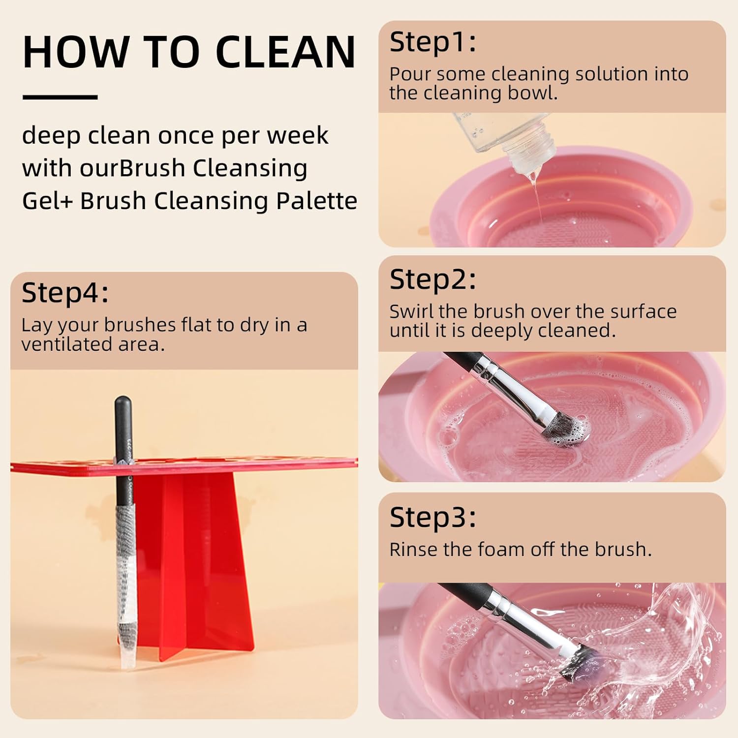 Concealer Brush Under Eye Kitten Paw Makeup Brush Soft Synthetic Bristles for Liquid Cream Powder Eye Concealer Eyeshadow Blending Covers Blemishes Imperfections & Dark Circles Face Brush 273 - Image 7