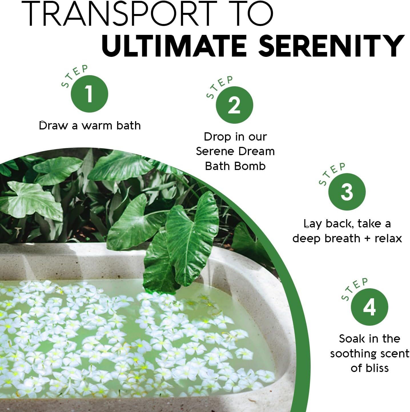 Nature's Beauty Eucalyptus & Tea Tree Bath Bomb Multi-Pack- Natural Hand Crafted, Non-Staining, Luxury Fizzy Spa Bomb, Sooth + Restore Skin, Made w/Coconut Oil & Witch Hazel, 5.5oz (4 Pack) - Image 3