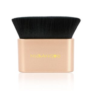 Professional Kabuki Foundation Brush,Makeup Brush, Self Tanner Brush,Self Tanning brush,Foundation Makeup Brush Cream Powder Liquid,Face Neck Body Leg Tanning Makeup (Gold Black)