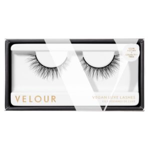 Velour Vegan Luxe Eyelashes, Luxurious Natural False Lashes, Lightweight, Reusable, Handmade Fake Lash Extensions, Wear up to 25 Times, 100% Vegan Mink, Soft and Comfortable, All Eye Shapes