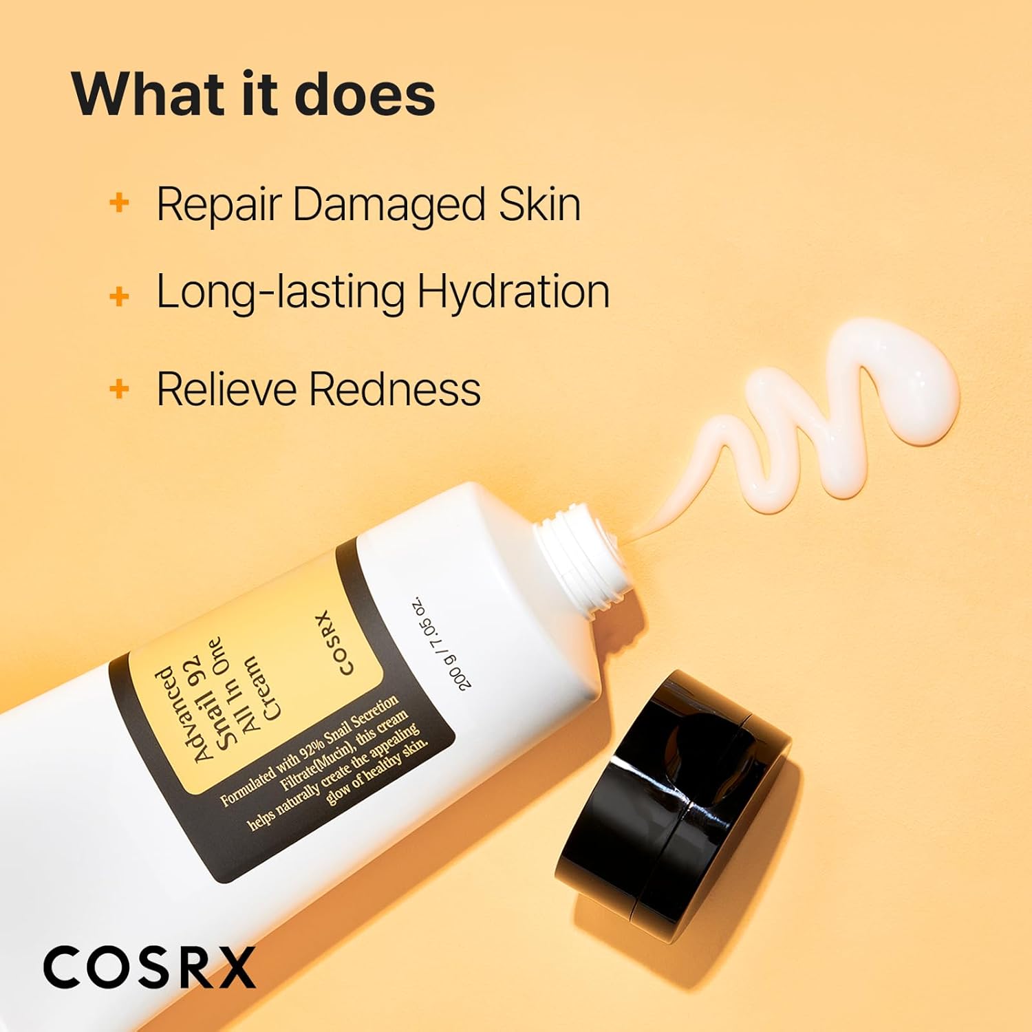 COSRX Snail Mucin 92% Moisturizer, Daily Repair Face Gel Cream Tube Type for Dry, Sensitive Skin, Not Tested on Animals, No Parabens, No Sulfates, No Phthalates, Korean Skin Care (3.52 Fl Oz / 100g) - Image 3