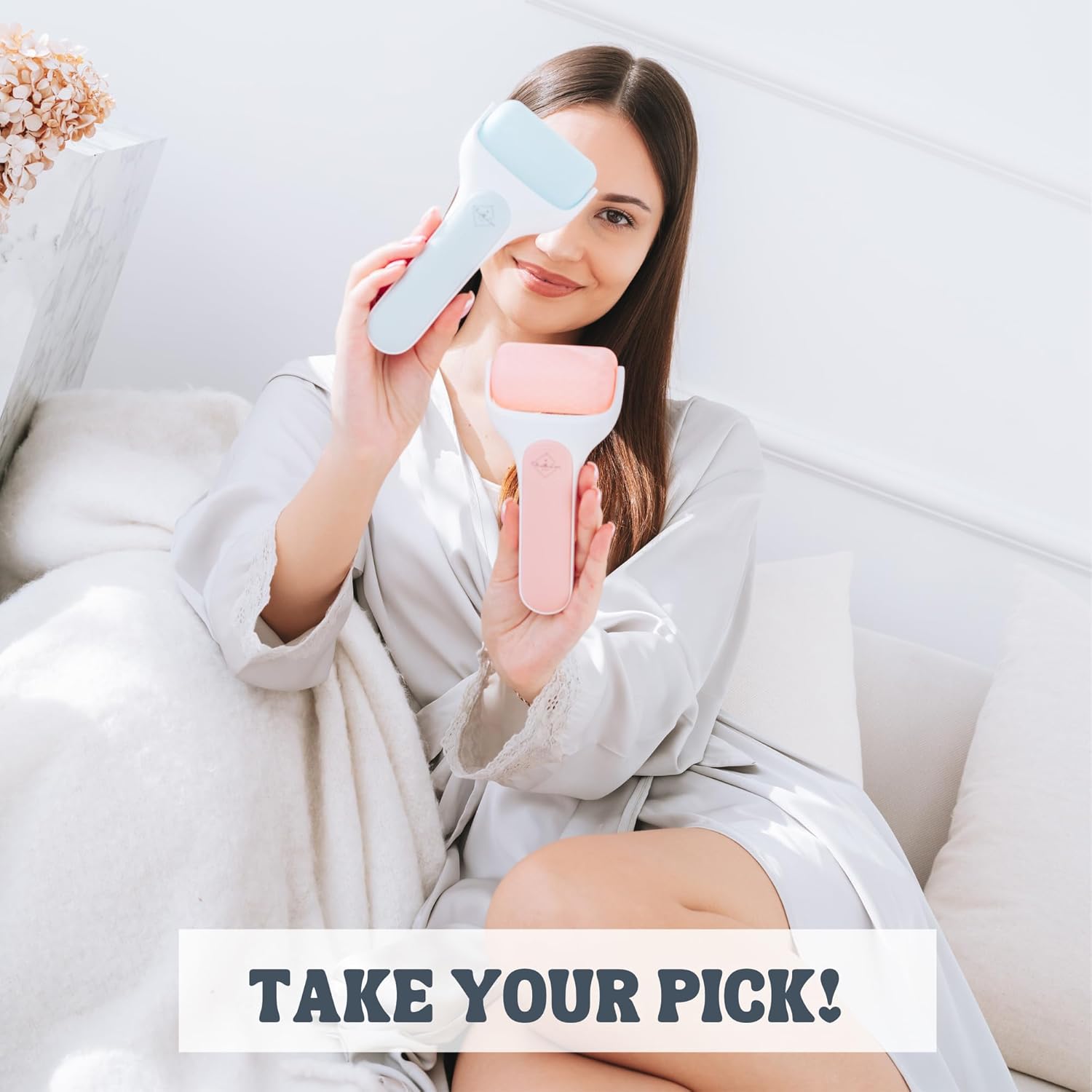 Ice Roller for Face Premium Facial Ice Roller with Carry Case and 2X Rollers for Long Lasting Cold - Eye Roller for Puffy Eyes & Cold Massage for Migraines (Pink (with case)) - Image 9