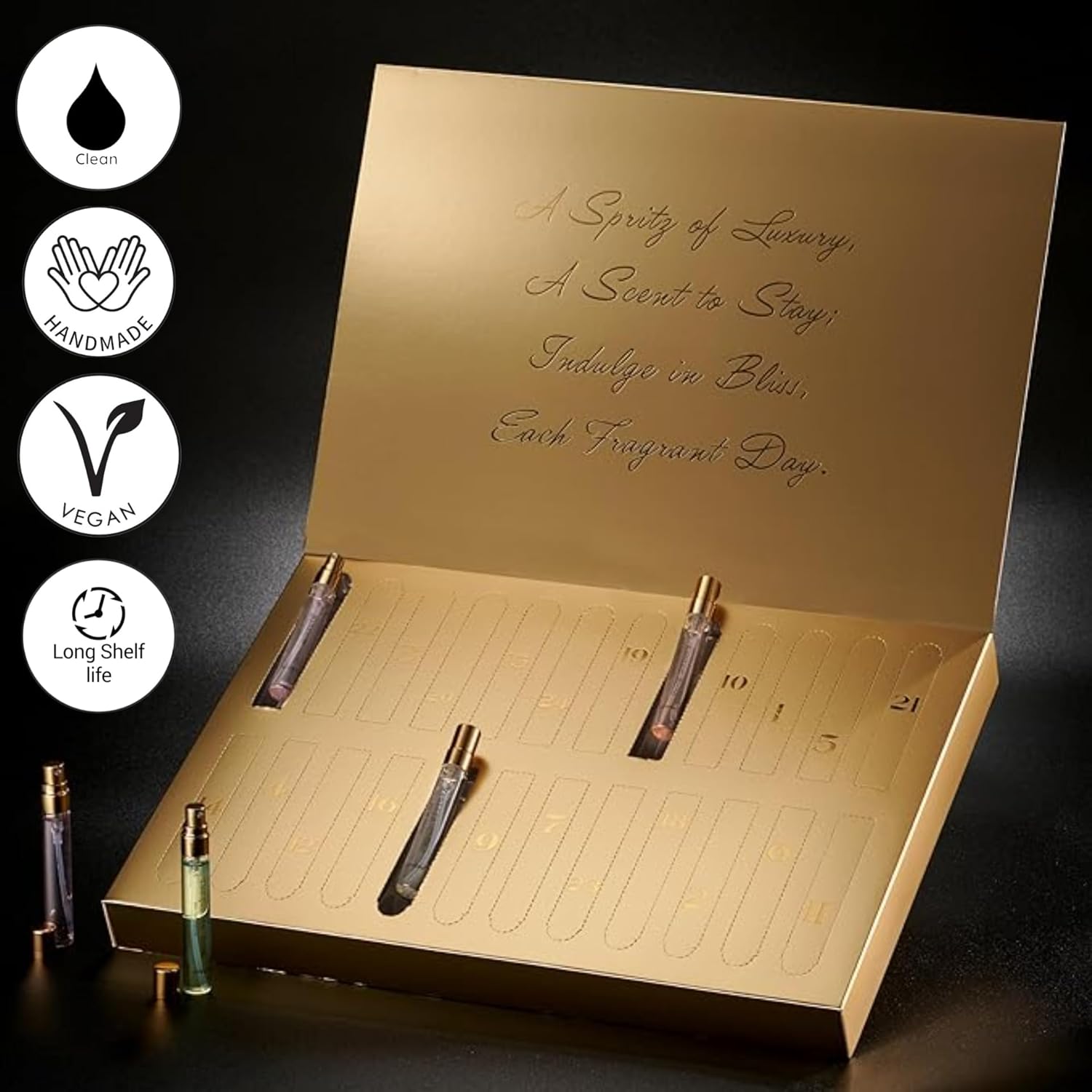 Advent Calendar 2025 Adult Women – 24pc Perfume Gift Set for Her – Christmas Beauty Gifts for Women, Wife, Mom, Teen Girls Floral Fragrance Sampler, Travel-Size Perfumes - Holiday Countdown Calendar - Image 2