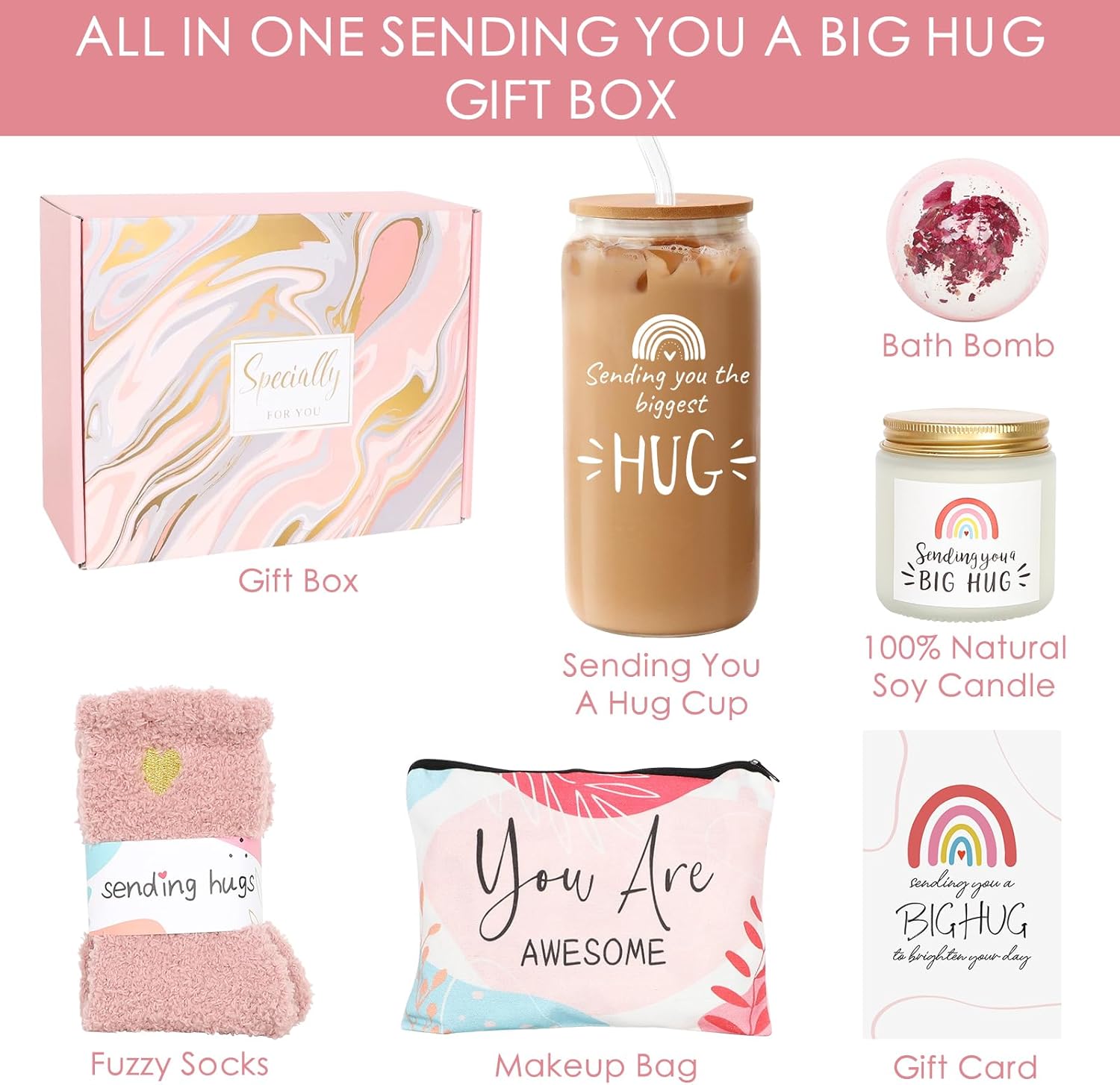 Get Well Soon Gifts for Women, Sympathy Gift Baskets, Care Package for Sick Friend, After Breast Surgery Gifts, Sending Hugs Gifts for Her, Feel Better Gifts Thinking of You Gifts Women - Image 6