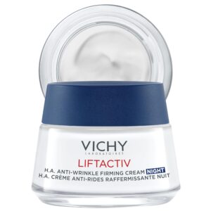 Vichy LiftActiv Supreme Night Cream, Anti Aging Face Cream with Vitamin C and Rhamnose to Firm and Brighten, Suitable for Sensitive Skin